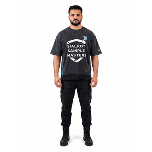 เสื้อยืดโอเวอร์ไซส์สไตล์วินเทจผ้าคอตตอนหนานุ่มสำหรับฤดูร้อน แบบสตรีทแวร์ ยูนิเซ็กส์ สั่งผลิตได้ตามแบบ (OEM)  ดีไซน์แยกชั้น  โลโก้ด้านหน้า  มีไซส์พลัส - Product Image 1