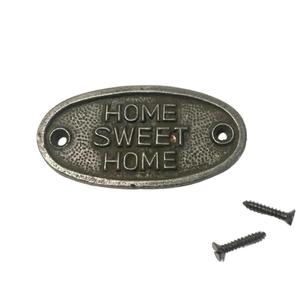 Letrero de Bienvenida Tradicional de Hierro Fundido, Placa Decorativa para Puerta, Decoración de Pared de Entrada Estilo Vintage, Letrero Antiguo Personalizable - Product Image 5