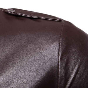 Veste en cuir pour homme moderne, style streetwear, imperméable, coupe-vent, confortable, durable, élégante, adaptée à une utilisation quotidienne - Product Image 4