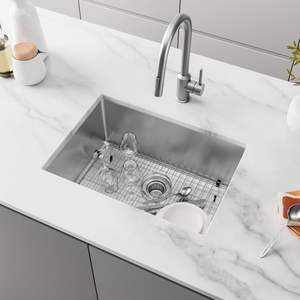 16 Gauge 304 acciaio inox 27 \ "L X 18 \" W sottomontaggio ciotola singola lavello con griglia lavello cucina di qualità Premium lavelli da cucina - Product Image 3