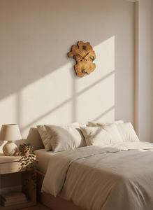 Handmade Olive Wood Wall Art - <b>Large</b> Natural Edge Clock - Product Image 1