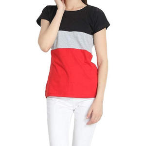 Breathable 100% Cotton Knitted Women's T-Shirt Summer Casual Slim Fit Short Sleeve Customized Colors <b>High</b> Quality Wholesale - Product Image 1