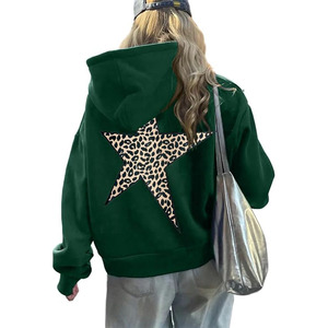 <b>Ladies</b> Y2K Leopard Graphic Oversized Hoodie Casual <b>Long</b> Sleeve Pullover Streetwear <b>Sweatshirt</b> - Product Image 1