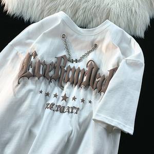 T-shirt pour homme avec impression 3D en relief, fournisseur OEM, tee-shirt en coton surdimensionné, vêtements streetwear personnalisés, logo imprimé en relief - Product Image 4