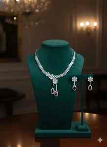 Conjunto de collar de latón de primera calidad con acabado en oro antiguo para mujeres, ideal para fiestas y funciones tradicionales, disponible para la venta. - Product Image 3