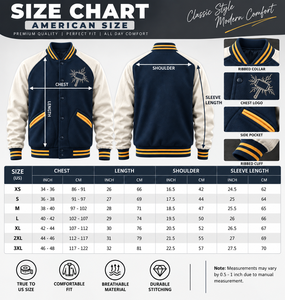 เสื้อแจ็คเก็ตบอมเบอร์วาร์ซิตี้ผู้ชาย แจ็คเก็ตเบสบอลแบบ Letterman สีกรมท่า แขนสีขาว สไตล์วิทยาลัย สตรีทแวร์ รับผลิตแบบ OEM แบรนด์ส่วนตัว ขายส่ง - Product Image 5
