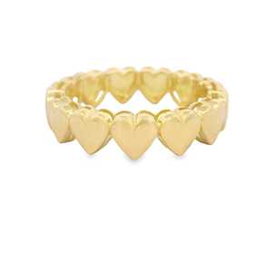 Heart Shape Plain Stackable Rings Statement Minimalist Luxury Wedding Bands Fine Jewelry Custom 10K 14K 18K Solid Gold Wholesale - Product Image 5