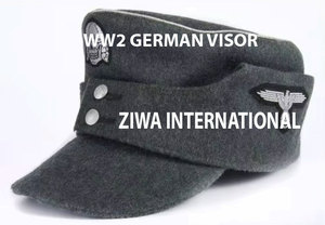 Gorra de Visera Alemana M43 SS de la Segunda Guerra Mundial de Alta Calidad y Gran Venta, Reproducción de Gorra Alemana con Insignia Bordada - Product Image 3