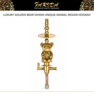 Nouveauté Farida Hookahs : Chicha de Luxe Sculptée avec Finition Laquée Dorée, Modèle Ours Unique, Qualité Supérieure, Meilleure Vente - Product Image 2