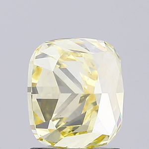 Diamant de laboratoire CVD certifié, taille coussin, jaune intense fantaisie, radiant, pierre précieuse en vrac de luxe, design de joaillerie fine Sparkle - Product Image 2