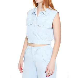 Venta de Fábrica, Ropa de Invierno, Nueva Colección, Chaquetas sin Mangas con Diseño Acolchado y Tejido para Mujer, Múltiples Bolsillos, Cómodas - Product Image 1