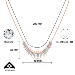 Synthetic Loose Stone Emerald Cut F Color BIS Hall Marked 1.00-3.00 Carat Lab Grown Rose Gold Ethnic Bamboo Pendant <b>Necklace</b> - Product Image 4