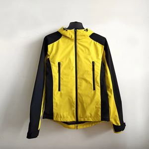 <b>Men</b>’s Yellow Black Hooded Windbreaker <b>Jacket</b> Lightweight Waterproof Training Coat Outdoor Running Sportswear Shell - Product Image 4