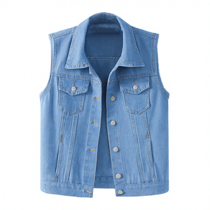 Chaleco Vaquero para Hombre, Estilo Casual Vintage, con Logotipo en la Parte Delantera, Resistente al Viento, para Verano e Invierno - Product Image 5