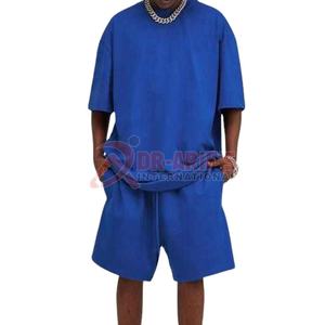 Conjunto corto de dos piezas liso de chándal personalizado para hombre con logotipo para el verano Trajes de chándal en blanco - Product Image 4