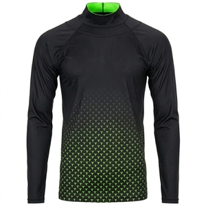 Maillot de sport imprimé à séchage rapide, manches longues, col montant - Product Image 2