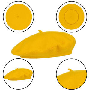 Béret en toile pour femme, couleur unie, style français, chapeau d'artiste décontracté, léger, respirant, accessoire de mode pour toutes les saisons, usage quotidien - Product Image 1
