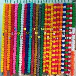 45'' Marigold Garland Bell <b>Artificial</b> <b>Flowers</b> for Wedding Party Diwali Mexican Day of Dead Decorations Indian Mantle Decoration - Product Image 2