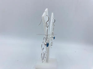 Meilleur Prix Boucles d'oreilles en argent pur blanc inspiré de Boho Bijoux plaqués or uniques pour les femmes Cadeau de fête de mariage classique parfait - Product Image 2