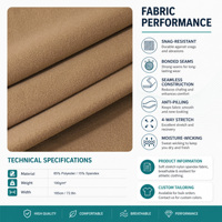 Tissu de sport en polaire épais de qualité supérieure, 85 % polyester, 15 % élasthanne, pour sweats à capuche et sweat-shirts, 190 g/m²
