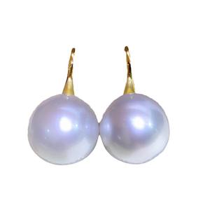 Vente en gros de perles d'eau douce Wenchi Chine 9-10 mm, boucles d'oreilles pendantes élégantes en argent S925, talons hauts, lumière intense, fines - Product Image 5