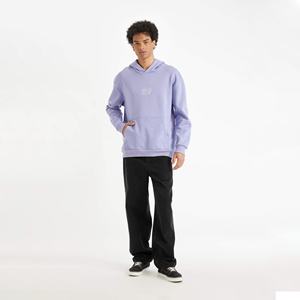 Meilleure vente pull-over surdimensionné d'hiver pour hommes, sweat à capuche en coton mélangé de haute qualité, épaules tombantes, écran personnalisable, teint uni - Product Image 2