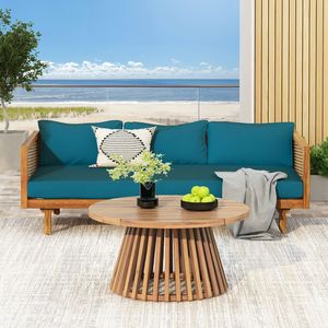 Set di mobili da giardino premium Claremont con divano letto a 3 posti e tavolo in legno di acacia - Product Image 1