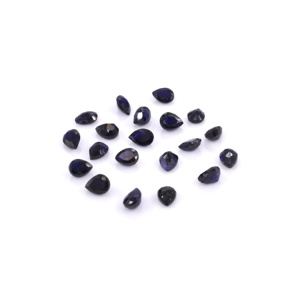 Saphirs bleus naturels de Bangkok, taille poire calibrée 4x5mm, pierres précieuses de saphir bleu naturel facettées pour la création de bijoux - Product Image 4