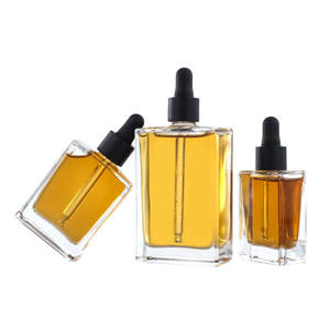 30ml 50ml 100ml Square Transparent Leakproof Travel Glass Tincture <b>Dropper</b> <b>Bottle</b> Screen Printing for Liquids Essential Oils - Product Image 1