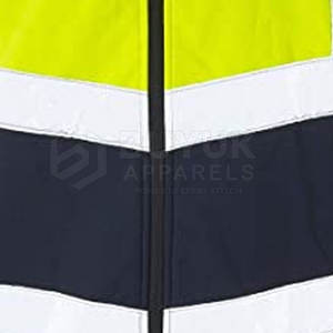 Veste de travail de sécurité réfléchissante haute visibilité respirante pour travaux en extérieur, imperméable, à capuche, protection contre le feu, tissu 100% polyester - Product Image 4