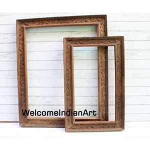 Antiguo de madera floral tallado a mano modelo 3 marcos de madera producto - Product Image 3