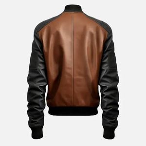 Nouvelle Arrivée 2026 – Blouson Unisexe en Cuir Véritable pour Homme, Design Color Block, Col Montant, Respirant et Coupe-Vent, Qualité Supérieure, Personnalisable pour l'Hiver - Product Image 2