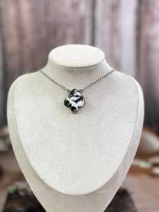 Collier en turquoise blanche de Kingman Royston fait main, en argent sterling, style bohème du Sud-ouest, cadeau pour elle - Product Image 2