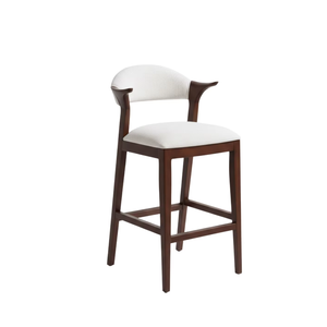 Silla de Bar Qui, Madera de Teca Sólida, Acabado Natural, Estilo Escandinavo Moderno, Comercial, de Alta Calidad, Diseño Personalizado, Ecológica, Duradera, para Cafetería - Product Image 6