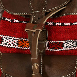 Biyadina Premium Mochila de cuero hecha a mano Estilo vintage Marrón/Rojo Exudando Elegancia atemporal - Product Image 4