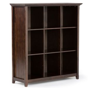Bibliothèque et unité de rangement Acadian à 9 cubes Brunette Brown - Bacs de rangement cubes durables - Product Image 1