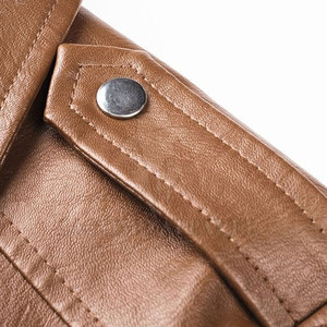 Trendy Men Leather Winter Jacket With Soft Lining Durable Material Ideal For Streetwear Daily Outfits And Stylish Look - Product Image 2