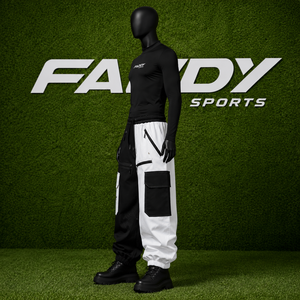 Pantalon de ski ample imperméable coupe-vent pour homme et femme, style cargo oversize, techwear, streetwear, bicolore - Product Image 2