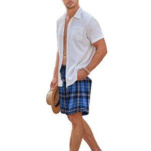 Conjunto de Pantalones Cortos y Camiseta de Manga Corta con Cuello en V, Tejido Transpirable, Deportivo e Informal para Hombre, con Logotipo Personalizado OEM - Product Image 6