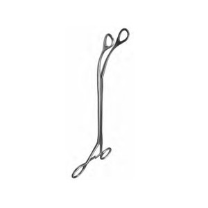 VATS Foerster Forceps Curved Left Oval Serrated Jaws 24cm Working length Overall Length 34cm 12mm Jaw 7mm Shaft -ZETOMEDPRO - Product Image 5