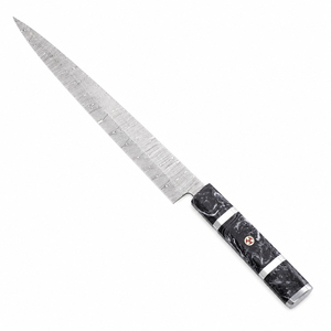 Couteau de chef Burraq personnalisé fait main en acier carbone NEUF, lame de 8 pouces, épaisseur de 3,0 mm, manche en bois pour la cuisine - Product Image 6
