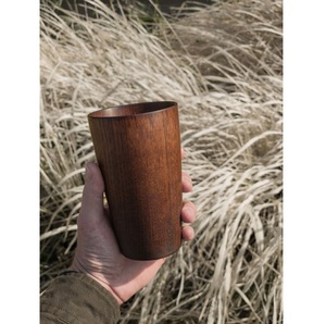 แก้วไม้สไตล์เรียบง่าย ทำด้วยมือจากไม้เนื้อแข็งธรรมชาติ เป็นมิตรกับสิ่งแวดล้อม เหมาะสำหรับชา กาแฟ เบียร์ น้ำผลไม้ - Product Image 1