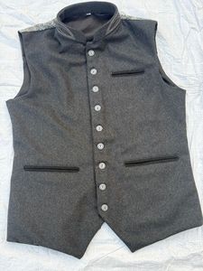 HAPPY HORSE Gilet traditionnel bavarois pour homme, réversible, respirant, en polyester/coton, court, boutonné, pour l'automne, Oktoberfest 2026 - Product Image 1
