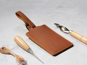 Custom Genuine Leather Luggage <b>Tags</b> Personalized Bag Labels Privacy Flap Suitcase <b>Name</b> <b>Tags</b> Wholesale LMP-0229 - Product Image 5