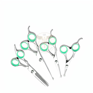 <b>Dog</b> Cats Grooming <b>Scissors</b> 5 Pcs Set Stainless Steel Pet Grooming Tools Set Thinning Straight Curved Shears and Comb - Product Image 2