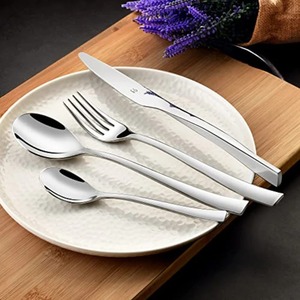 Ensemble de couverts en métal pour cuisine design, cuillère, fourchette, ensemble de service, parfait pour une table à manger sophistiquée - Product Image 6