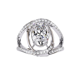 IGI certifié 7.50 carats laboratoire cultivé diamant bague de Cocktail de luxe Unique spirale Halo Design déclaration bijoux pour femmes fournisseur - Product Image 3