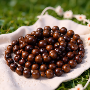 Perles entretoises en bois naturel en vrac - Perles décoratives en bois pour guirlandes de macramé, décorations de mariage et de fête - Product Image 2