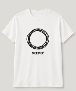 Men's <b>White</b> Hip Hop Short Sleeve T-Shirt with Black Wave Logo Print O-Neck Regular Fit 100% Cotton Knitted - Product Image 6