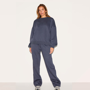 Conjunto Deportivo para Mujer en Diferentes Colores, Cuello Redondo, Manga Larga, Corte Holgado, Bolsillos Laterales, Cintura Elástica, Estilo Casual Otoñal - Product Image 5